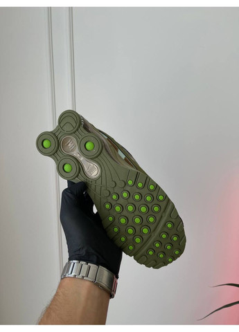 Оливковые (хаки) демисезонные кроссовки мужские и женские nike shox ride 2 sp x supreme khaki | найк шокс райд 2 сп хаки No Brand