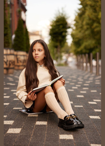 Детские бежевые ажурные гольфы SOX (311512278)