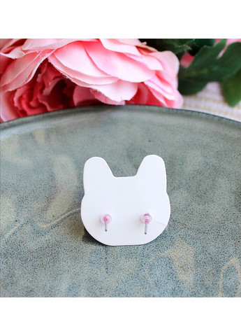 Сережки гвоздики "Рожеві перлини" No Brand (362135520)