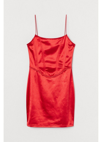Червона вечірня сукня H&M однотонна