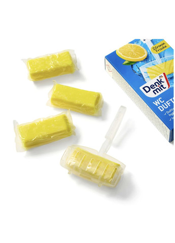Подвесной блок для унитаза лимон 4шт WC Duftstein Zitronen-Frische, 4 St Denkmit (366569524)
