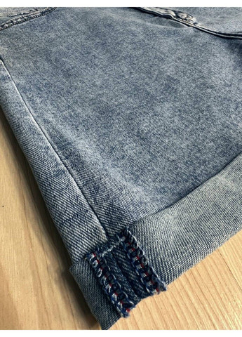 Шорты женские джинсовые 7025-7027-7028-7030 с подворотом и ремнем стрейчевые голубые Derun (336094428)