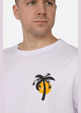 Белая футболка с коротким рукавом мужская цвет белый цб-00270058 Yuki