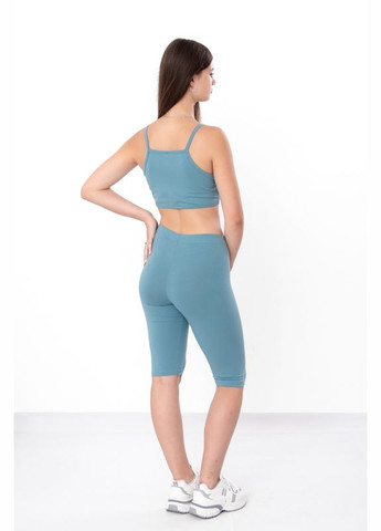 Блакитний літній комплект для дівчинки підлітковий (топ+велосипедки) (p-17379) Носи своє