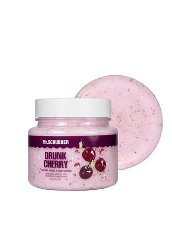 Крем-скраб для рук и тела Drunk Сherry с ароматом пьянящей вишни, 250 г Mr. Scrubber (337359195)