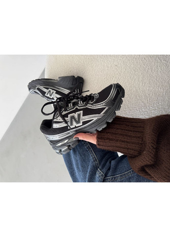 Черные демисезонные кроссовки мужские new balance 740 black / silver нью беланс 740 No Brand