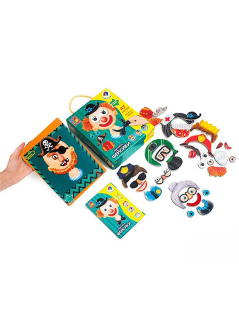Дитяча настільна гра "Фейсики" VT3702-15 на магнітах Vladi toys (367967651)