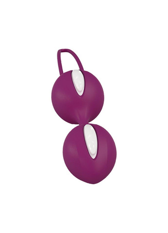 Вагінальні кульки SMARTBALLS DUO, бордово-білі, 2 шт, діаметр 3,2 та 3,6 см Fun Factory (334000938)