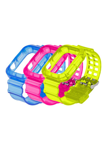 Ремешок для Apple Watch Band Color Transparent + Protect Case 44mm Цвет Orange Neon Apple Watch Series 3 42mm,Apple Watch Series (1-8) 42/44/49mm (339100109)