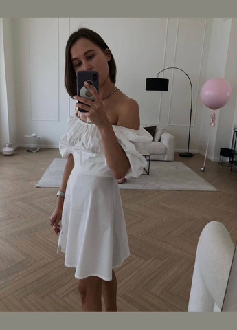 Білий повсякденний, коктейльна, вечірня, кежуал жіноча сукня FINO Mode