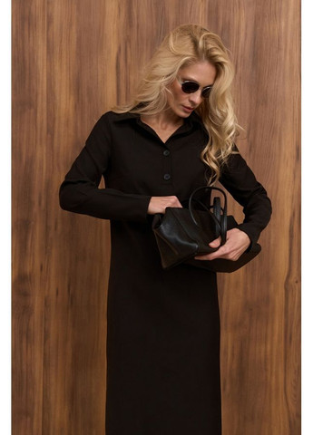 Чорна сукня поло 3077 чорний Triko Bakh