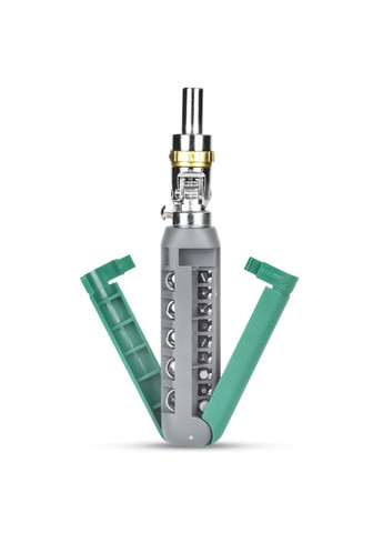 Викрутка тріскачка 14в1 з набором біт No Brand (320741619)