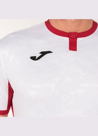 Белая футболка футбольная toletum ii белая с красными вставками 101476.206 с коротким рукавом Joma Модель