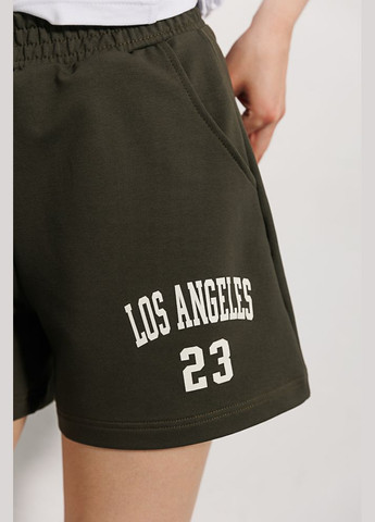 Женские трикотажные шорты черные с принтом Los Angeles Arjen (289756723)