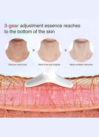 Масажер для омолодження обличчя та шиї D836 з функцією мікрострумів Білий No Brand (315674595)