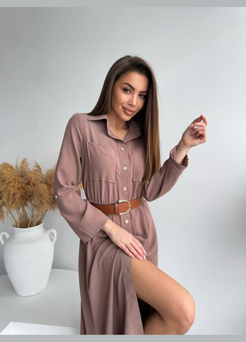 Темно-бежева повсякденний, святковий, вечірня сукня Україна однотонна