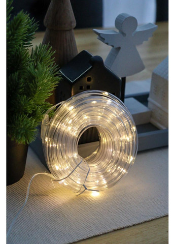 Гирлянда уличная LED Трубка солнечная панель, теплый свет - 10 м. Flame (370381693)