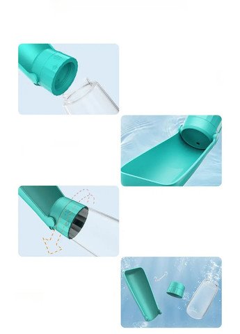 Бутылка-поилка для собак 14557 550 мл голубая No Brand (360652013)