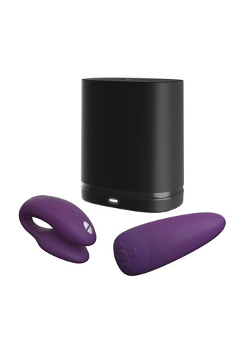 Смарт-вибратор для пар Chorus Purple, сенсорное управление вибрациями сжатием пульта We-Vibe (316231729)