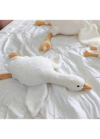 М’яка іграшка гусак білий 70 см плюшева птах для дітей, велика іграшка-антистрес для сну, обіймів і декору кімнати No Brand (364191317)