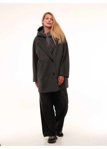 Темно-сіре демісезонне Пальто Кемел Esmeralda