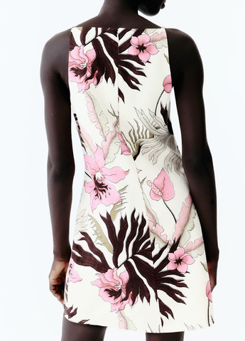 Білий кежуал сукня H&M з квітковим принтом