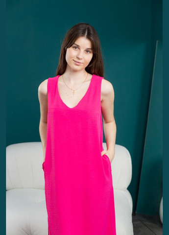 Малинова сукня 24.2399 one size AKSAN однотонна