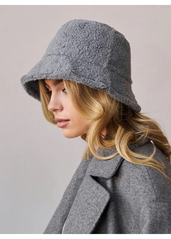 Панама тепла Teddy Bear букле з каракуля сіра No Brand (305773293)