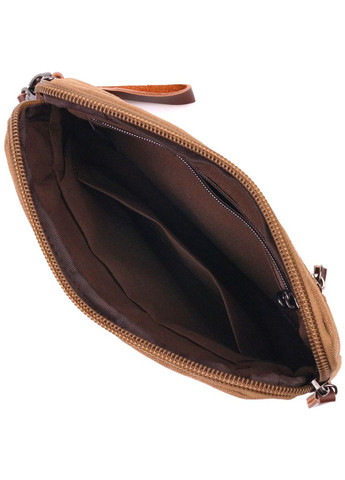 Практическая мужская барсетка из текстиля 21260 Коричневая. Vintage (298571707)