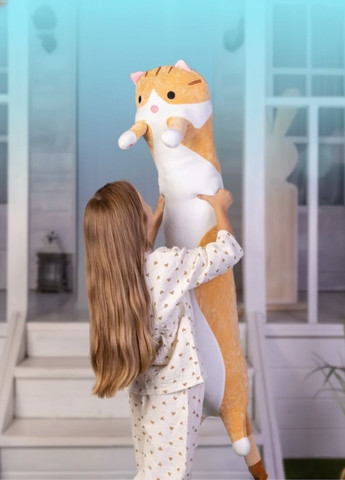 Кот батон 110 см плюшевый мягкая игрушка-подушка для детей и взрослых My Kigu (369931695)