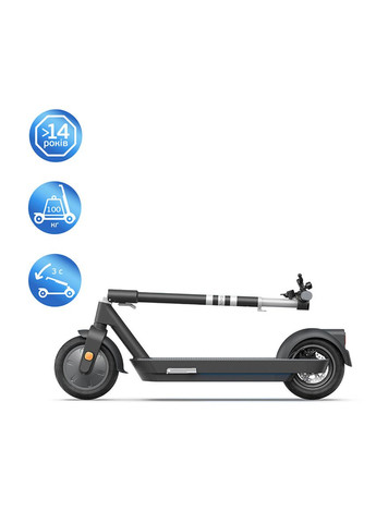 Електросамокат Black 10", 350(700)W, 14.7Ah, 80km, 25km\h, 25%, NFC, App, 21kg OKAI ES30-NEON PRO (342722283)