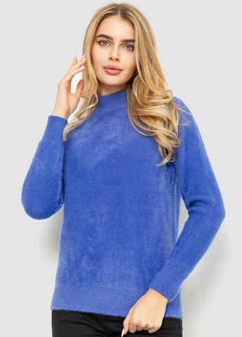 Синій зимовий светр жіночий м'який, колір джинс, Ager