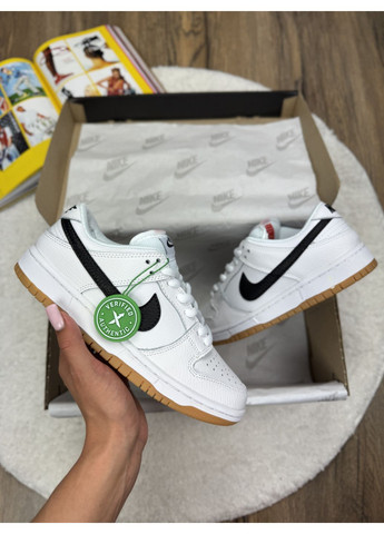 КРОССОВКИ ЖЕНСКИЕ NIKE SB DUNK WHITE BLACK НАЙК СБ ДАНК No Brand чёрные демисезоны (367170337)