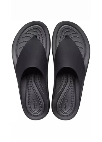 Черные вьетнамки для пляжа brooklyn flip Crocs