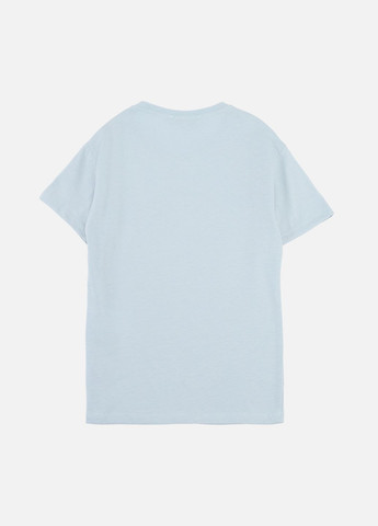 Голубая летняя футболка с коротким рукавом для девочки цвет голубой цб-00277087 No Brand