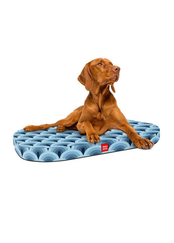 Лежанка для собак со сменным чеxлом Relax Волны М 80x55 см WAUDOG (283608588)