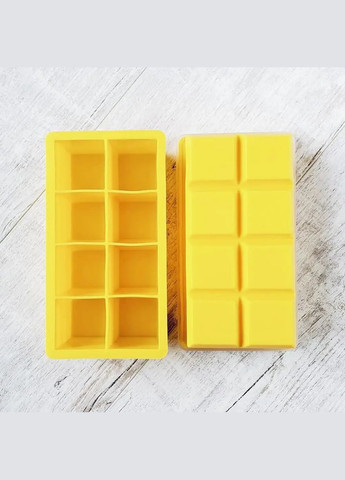 Форма для льоду ICE CUBE 5 cm Olin & Olin 8 кубиків жовта з кришкою Luxyart (318416235)