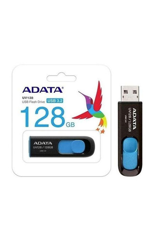 Флеш накопичувач A Data AUV 128 256 GB USB 3.2 (AUV128-256G-RBE) чорно-синій ADATA (293346859)