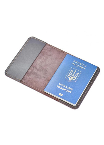 Шкіряна обкладинка для паспорта коричнева Skin and Skin (285260721)