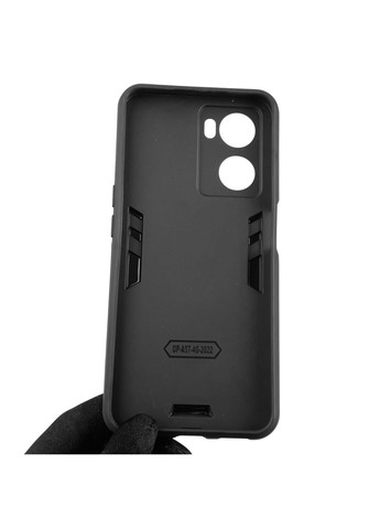 Чохол для телефона A77 (4G) броньований з магнітним кільцем-тримачем на оппо а77 4г чорний Oppo (366236339)