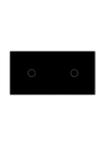 Безконтактний вимикач 2 сенсора (1-1) чорний скло (VL-C701/C701-PRO-12) Livolo (370985063)