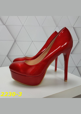 Туфли на шпильке с платформой классика красные (24 см) sp-2230-3 No Brand