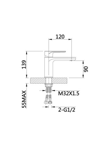 Змішувач для раковини Jay QTJAY270CRW45551 Chrome/White Qtap (320772852)