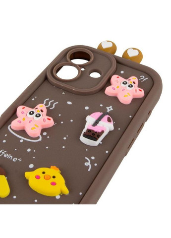 Чохол на Apple iPhone 16 / для айфон 16 об'ємні Toys Case Light Pink Epik (360635678)