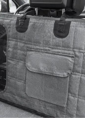 Автогамак накидка переноска органайзер разборной для собак животных на заднее сидение автомобиля машины (477065-Prob) Серый Unbranded (294182747)