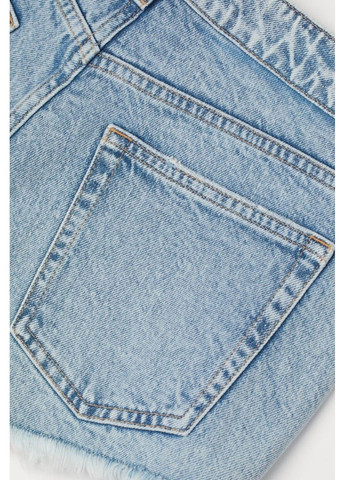 Женские джинсовые шорты с высокой талией Н&М (56946) W34 Голубые H&M (291118594)