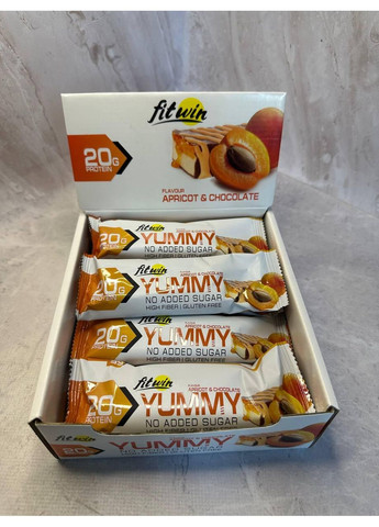 Батончик YummY FitWin абрикос и шоколад без сахара, 55 г No Brand (365820432)