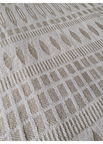 Плед 130х160 см бежевый с кистями. No Brand (360900826)