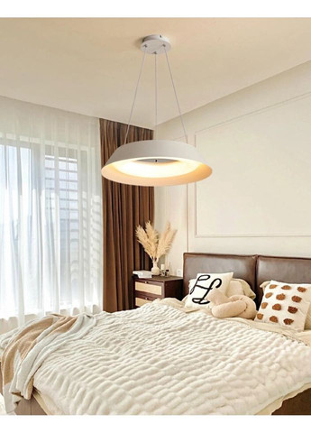 Люстра светодиодная подвесная LED светильник для квартиры на потолок лэд с пультом 27577 Белый 25-90х50х50 см. Sunnysky (324396287)