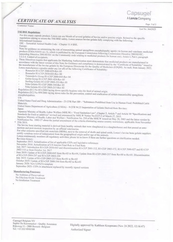 Капсули Желатинові "0" Білі Пусті 100 шт Бельгія 0,68 мл Термінів зберігання 5 років Lonza (362024639)